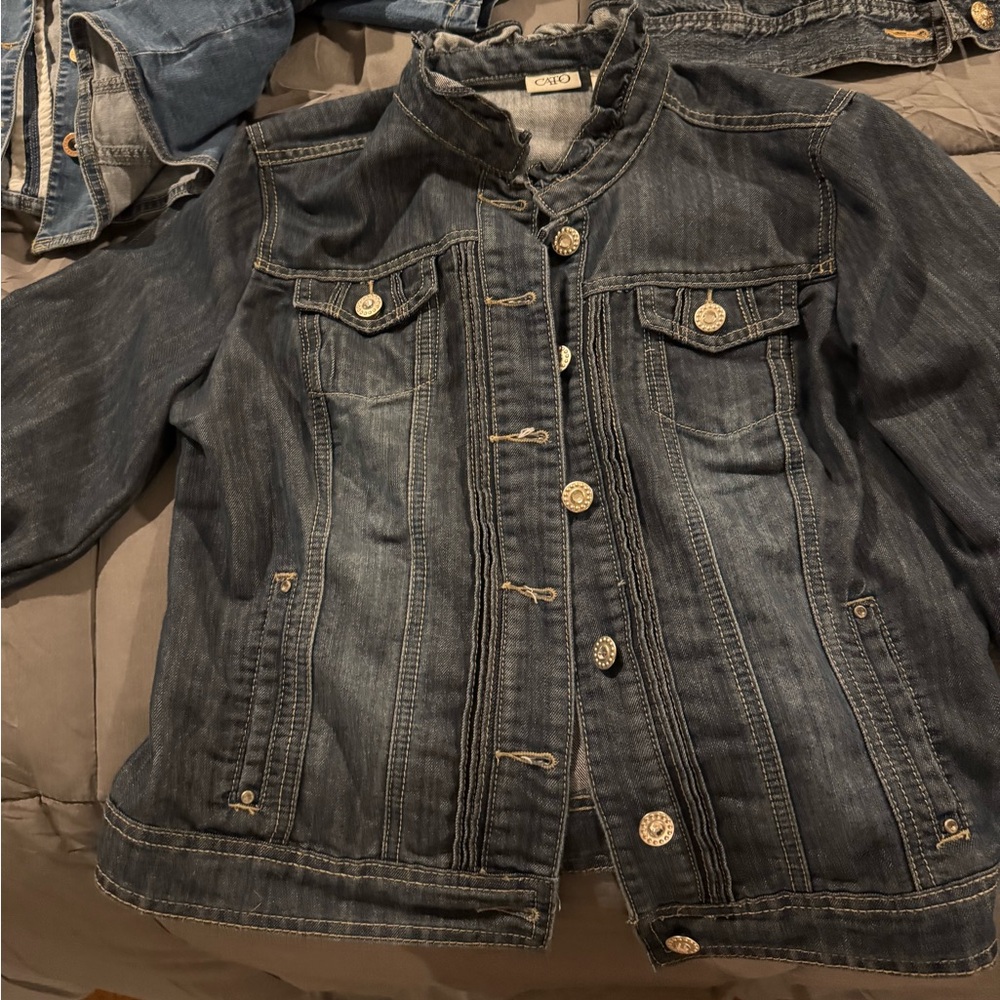 Christopher & Banks Blue Jean Jackets and skirt for Women - Picture 6 of 12